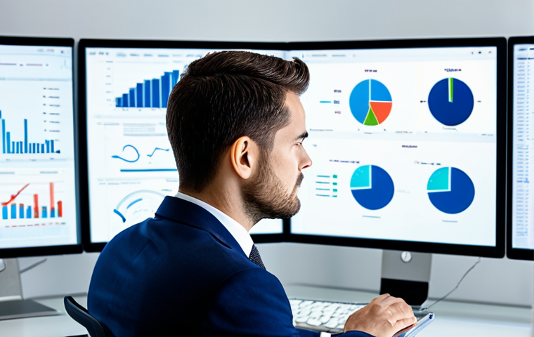 A professional data analyst, fully clothed in a modest business suit, intently examining secure, abstract data visualizations on multiple screens in a clean, brightly lit modern tech office. The atmosphere is calm and responsible, highlighting transparent data practices and user privacy, with a focus on a user's control over their digital information. Perfect anatomy, correct proportions, natural pose, well-formed hands, proper finger count, natural body proportions. Professional photography, high quality, safe for work, appropriate content, family-friendly.