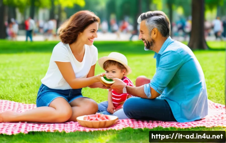 광고홍보사와 글로벌 광고 성공 사례 - **Prompt:** "A sunny afternoon in a park in Rome. A young Italian family is having a picnic. The mot...