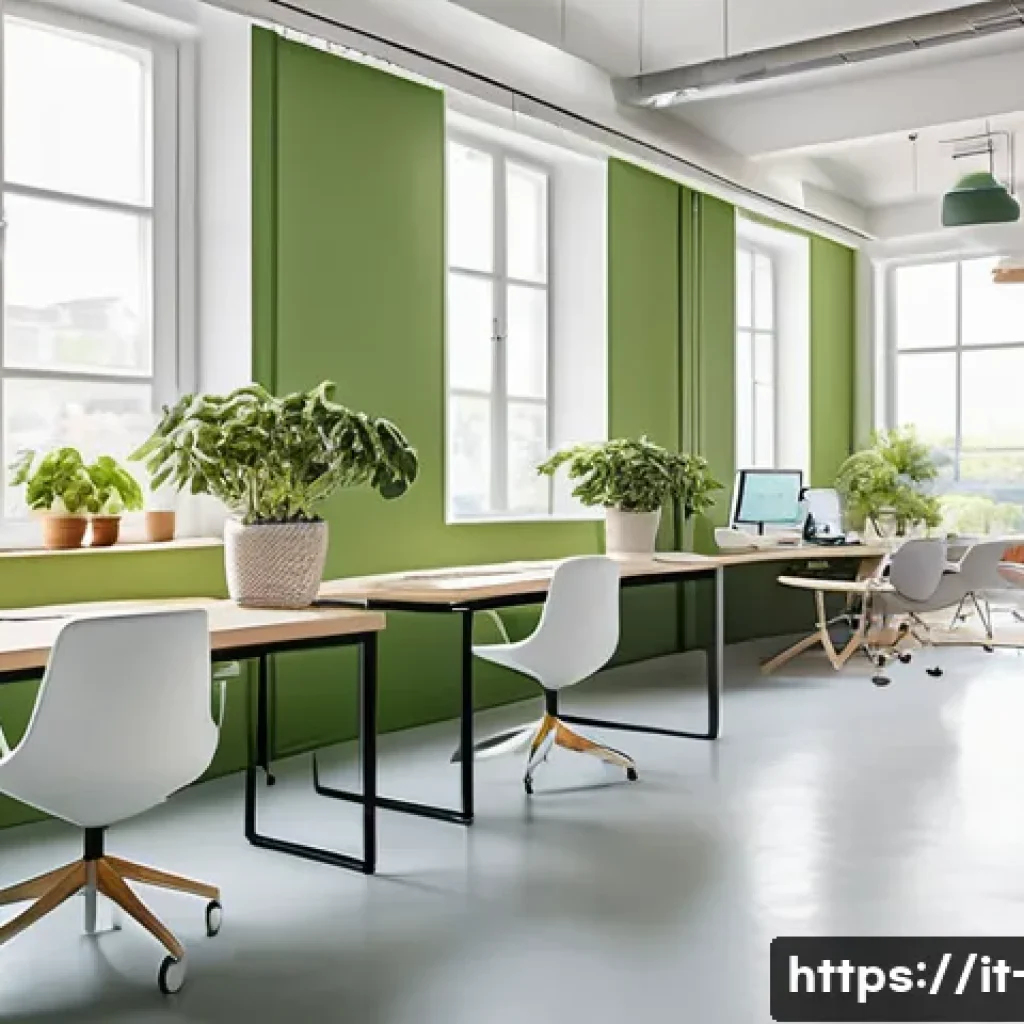 광고홍보사 워라밸 실현 사례 - A modern Italian advertising agency office interior featuring bright natural light, ergonomic workst...