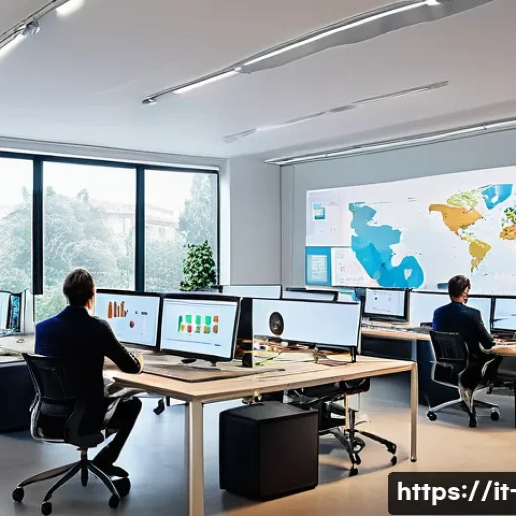 광고홍보사와 효과적인 광고 배포 전략 - A modern advertising agency office in Milan, Italy, bustling with diverse professionals analyzing di...