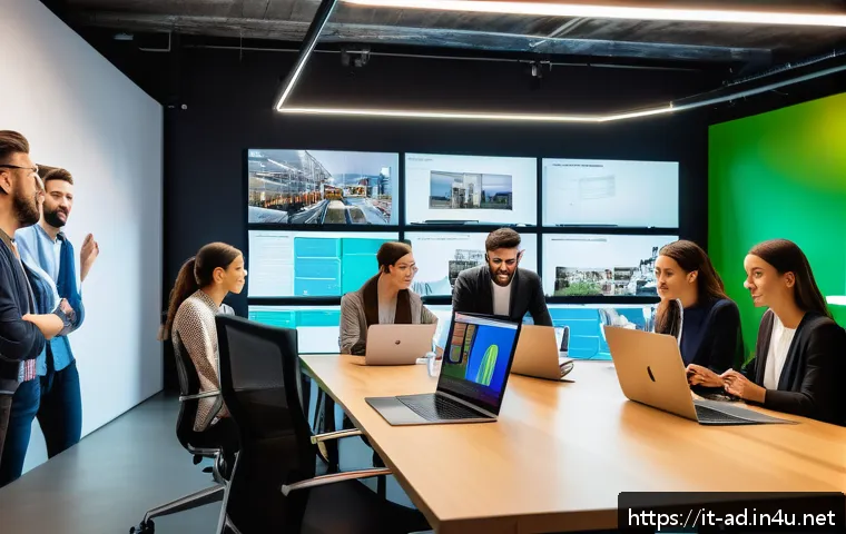 광고홍보사와 제품 광고의 감정적 요소 - A vibrant digital marketing office scene in Milan, Italy, showing a diverse team of young profession...