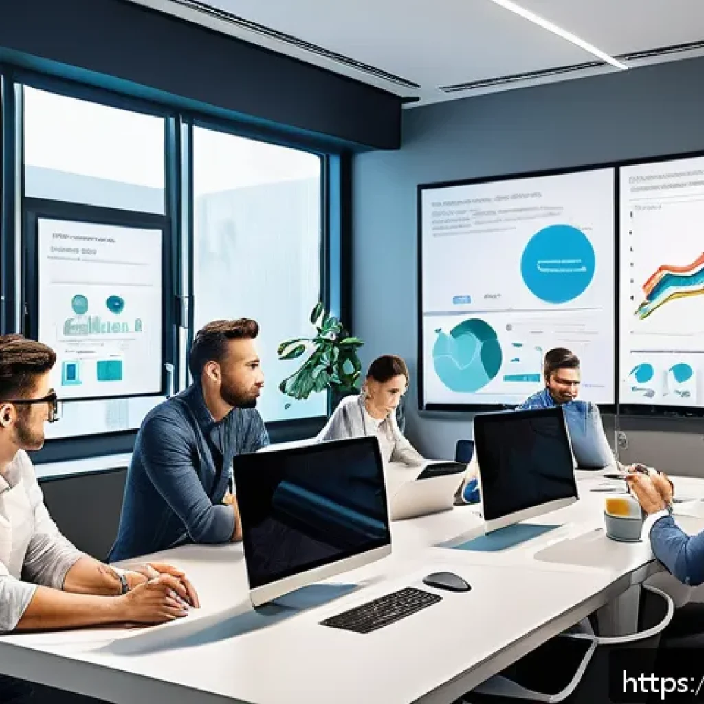 광고홍보사와 광고 캠페인 모니터링 - A modern digital marketing agency office scene showing a diverse team of professionals analyzing det...