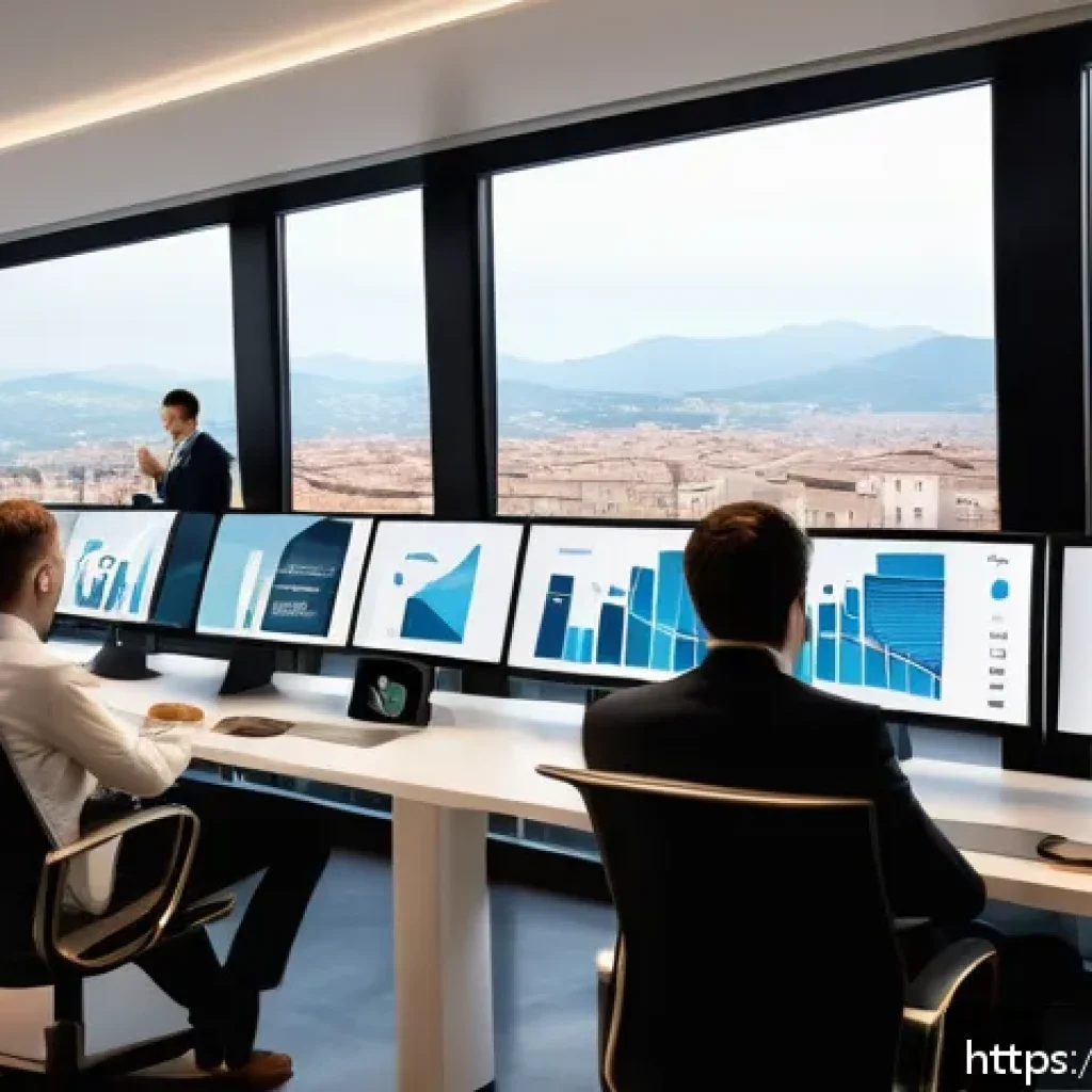 광고홍보사와 광고 콘텐츠 사례 연구 - A sophisticated Italian advertising agency office scene featuring diverse professionals analyzing bi...