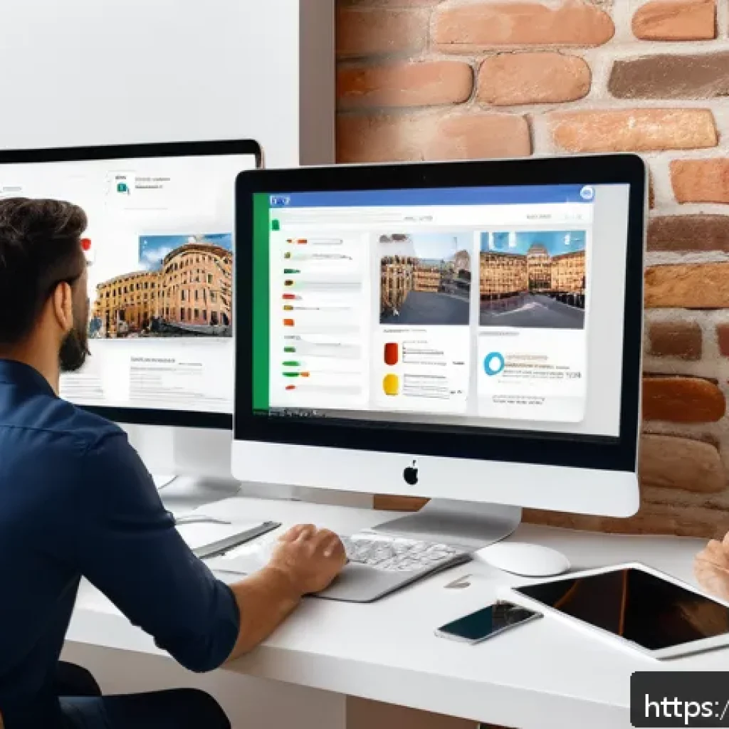 광고홍보사와 신규 광고 도구 활용 사례 - A modern Italian marketing agency office environment showcasing a diverse team of professionals coll...