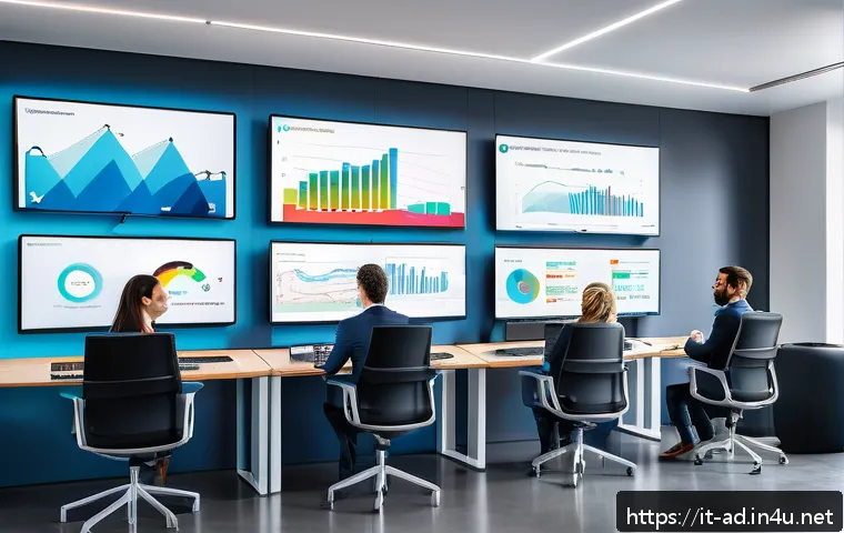 광고홍보사와 광고 데이터 분석 사례 - A modern Italian digital marketing agency office scene showcasing a diverse team of professionals co...